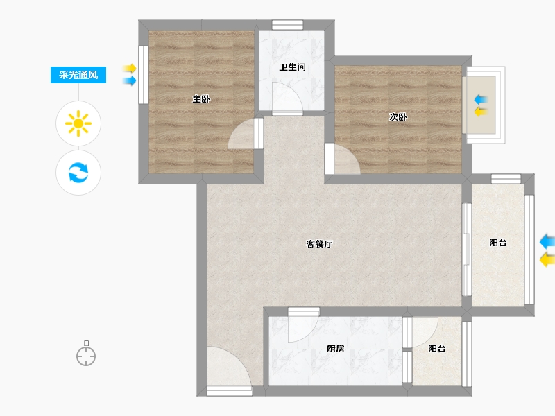 四川省-成都市-东湖优品-59.50-户型库-采光通风