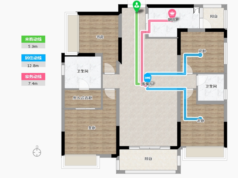 四川省-成都市-人居璟云庭-122.41-户型库-动静线