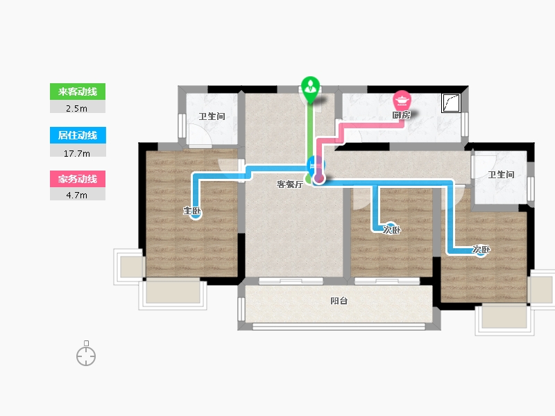 四川省-成都市-九境堂-77.77-户型库-动静线