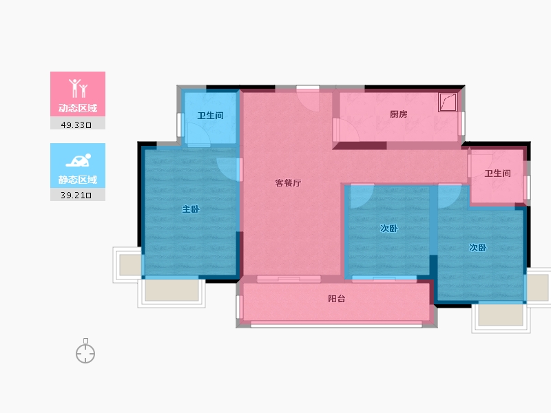 四川省-成都市-九境堂-77.77-户型库-动静分区