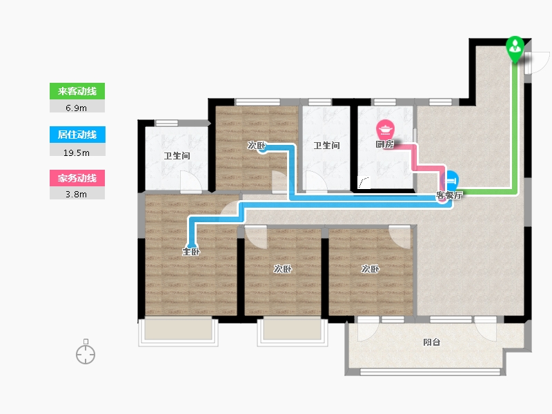 山东省-青岛市-新城悦隽大都会-110.00-户型库-动静线