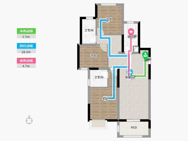 广东省-惠州市-新力珑湾-79.13-户型库-动静线