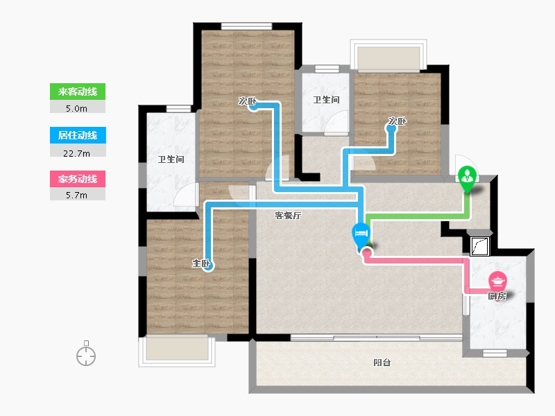 四川省-成都市-城投锦溪城-104.18-户型库-动静线