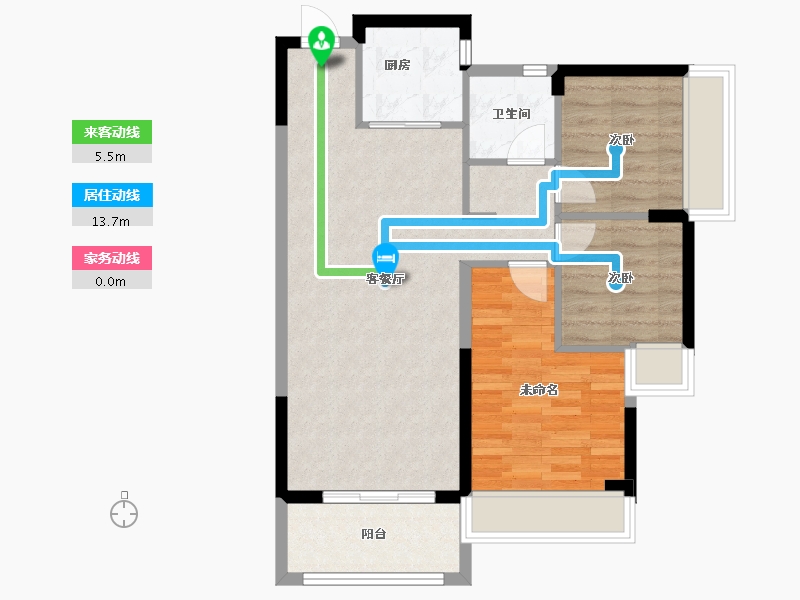 广东省-惠州市-格兰丽锦雅苑-71.85-户型库-动静线