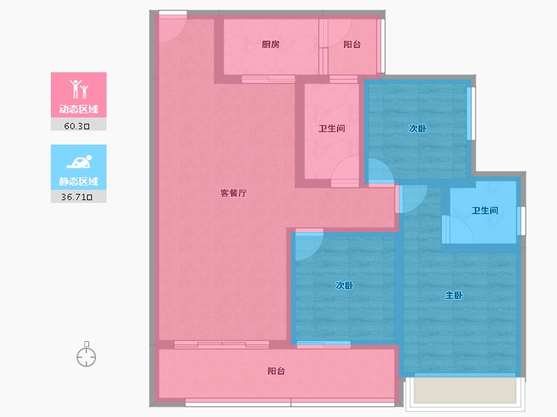 四川省-成都市-中海天府里-85.29-户型库-动静分区