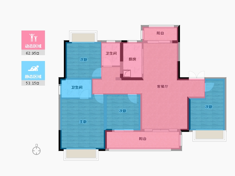 四川省-成都市-九境堂-103.77-户型库-动静分区