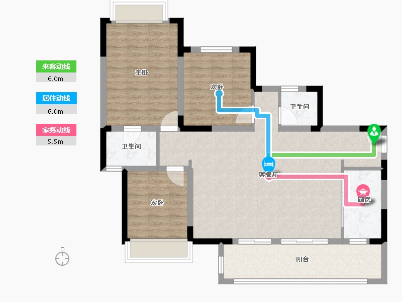 四川省-成都市-人居悦云庭-98.83-户型库-动静线