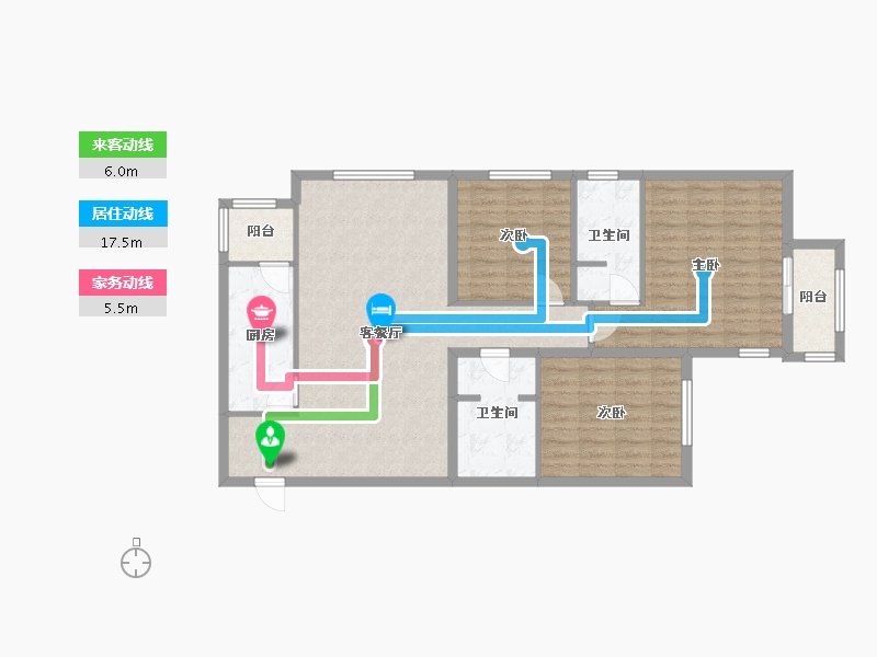 北京-北京市-通景园-122.00-户型库-动静线