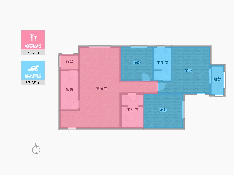 北京-北京市-通景园-122.00-户型库-动静分区