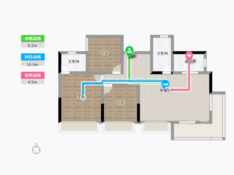 四川省-成都市-正源荟艺境-93.31-户型库-动静线