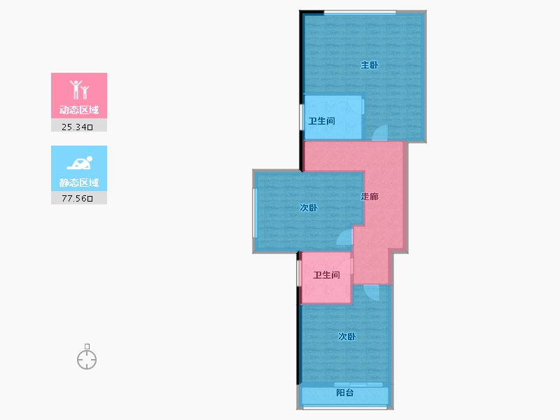 云南省-昆明市-昆明恒大城-93.48-户型库-动静分区