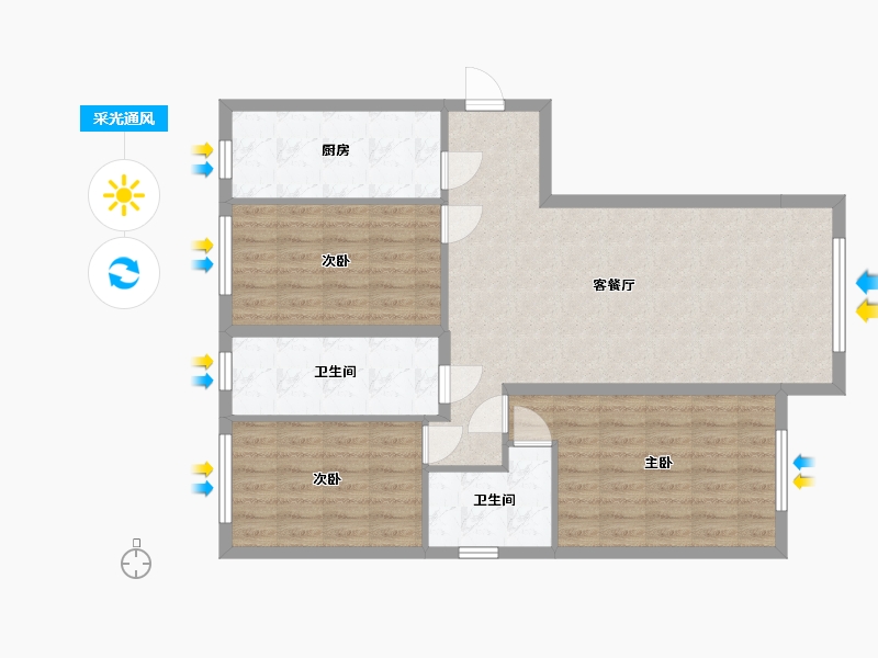 辽宁省-沈阳市-佳和新城-100.00-户型库-采光通风