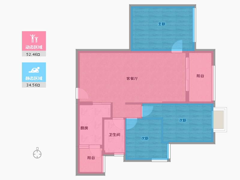 云南省-昆明市-海伦国际-78.01-户型库-动静分区