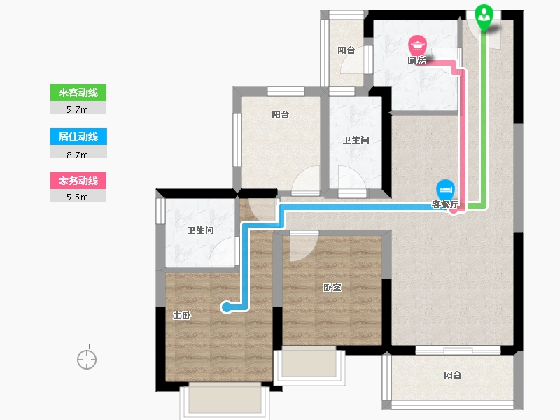 广东省-惠州市-新华联广场-73.29-户型库-动静线