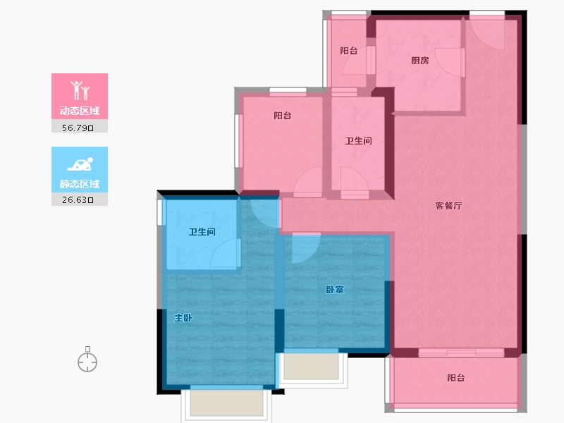 广东省-惠州市-新华联广场-73.29-户型库-动静分区