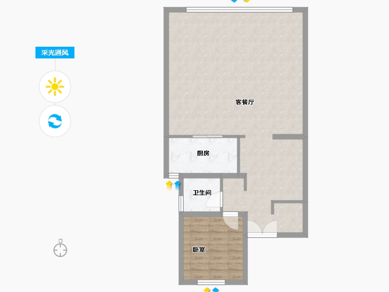 陕西省-渭南市-绿地金融城-126.00-户型库-采光通风