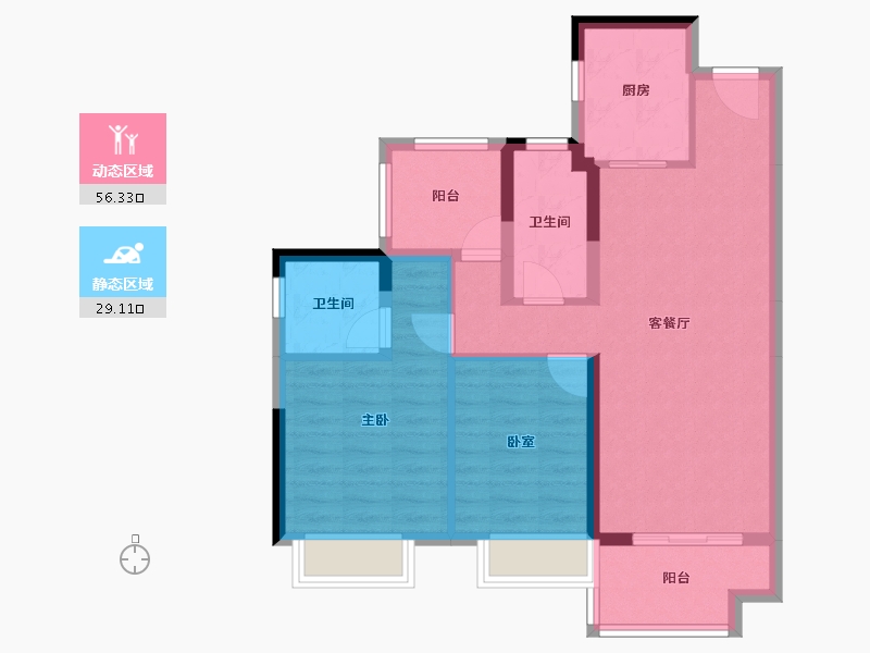 广东省-惠州市-新城金樾江南-75.89-户型库-动静分区