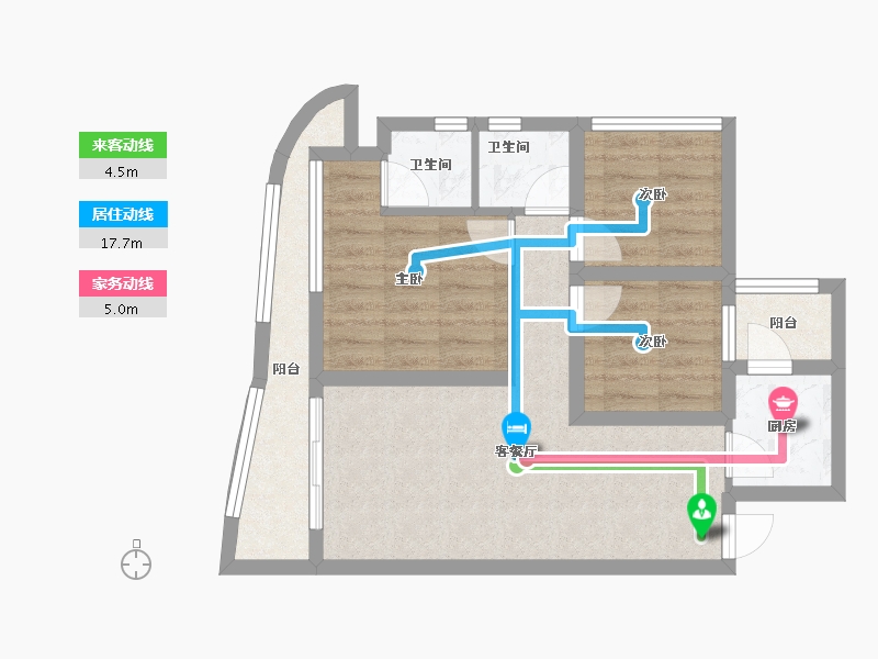 四川省-成都市-天府云城C区-61.80-户型库-动静线