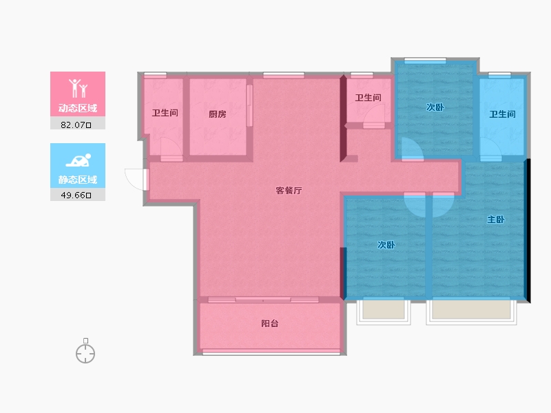 四川省-成都市-万科天府锦绣-117.60-户型库-动静分区