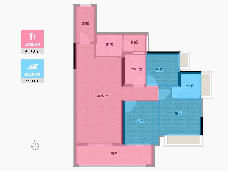 广东省-惠州市-禧临门-89.21-户型库-动静分区