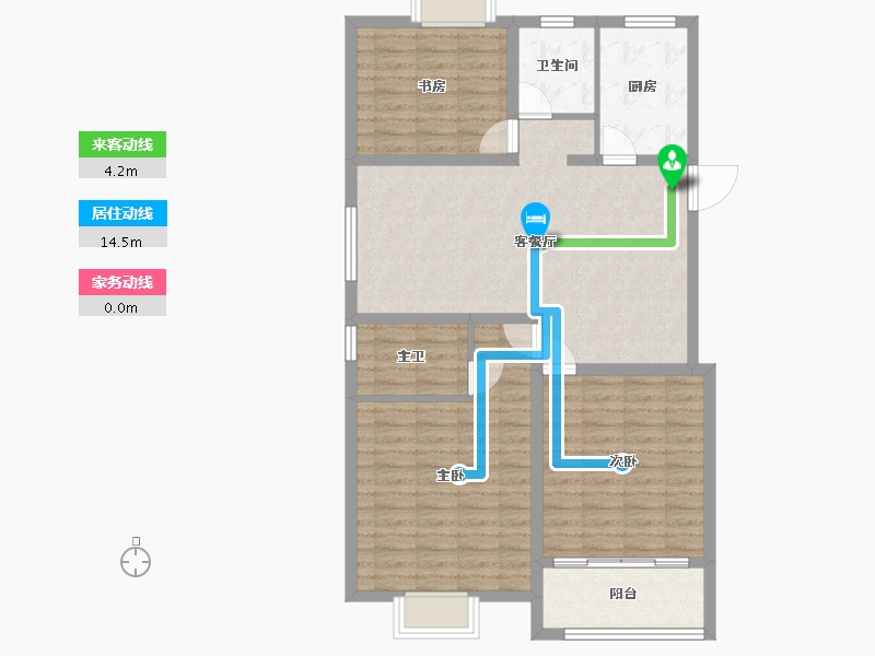 江苏省-徐州市-润柏华庭-98.32-户型库-动静线