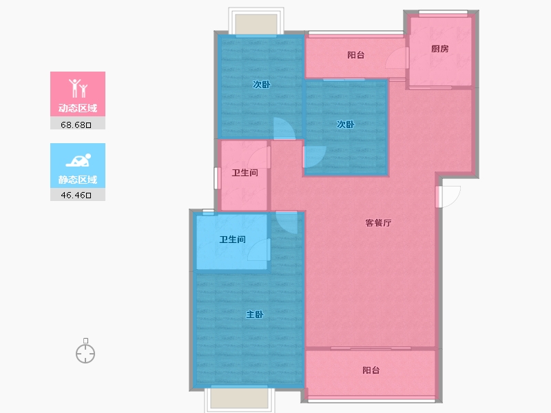 四川省-成都市-花样年华5常青藤-东区-110.00-户型库-动静分区