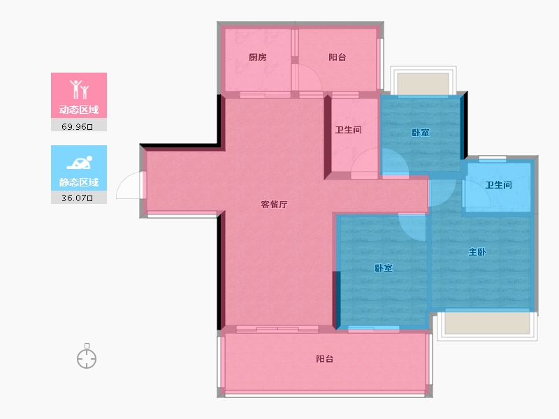 广东省-惠州市-禧临门-95.20-户型库-动静分区