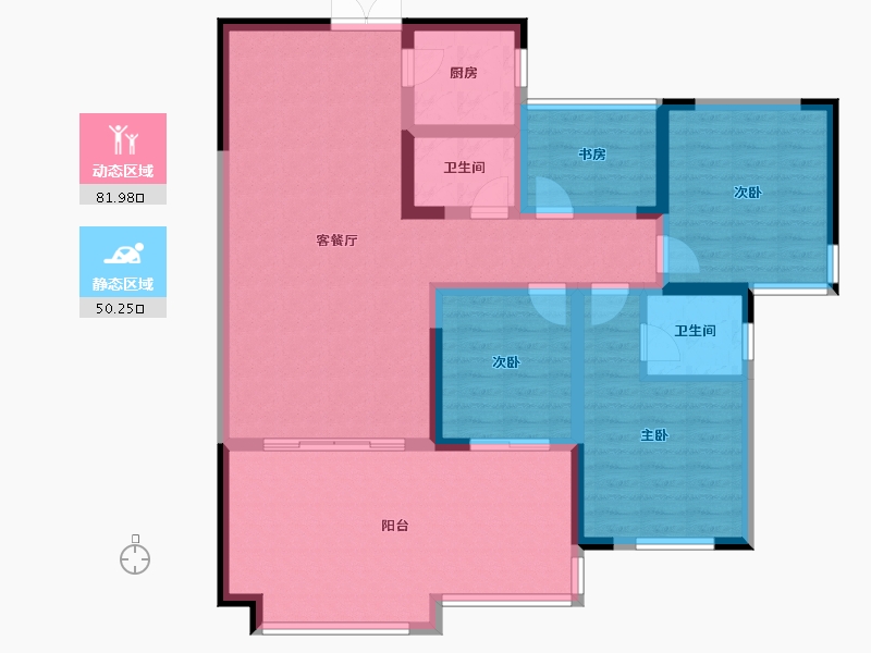 四川省-成都市-成都后花园蝶院-119.02-户型库-动静分区