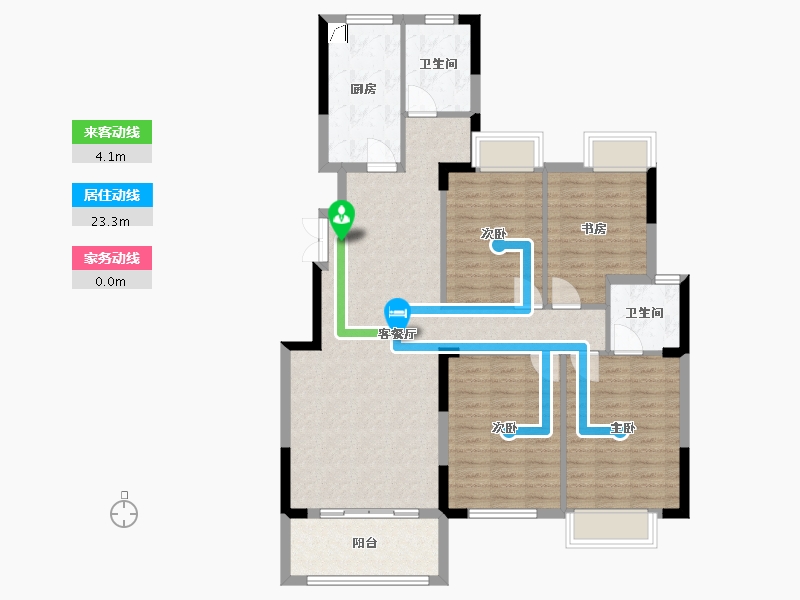 湖南省-长沙市-澳海澜庭-110.00-户型库-动静线