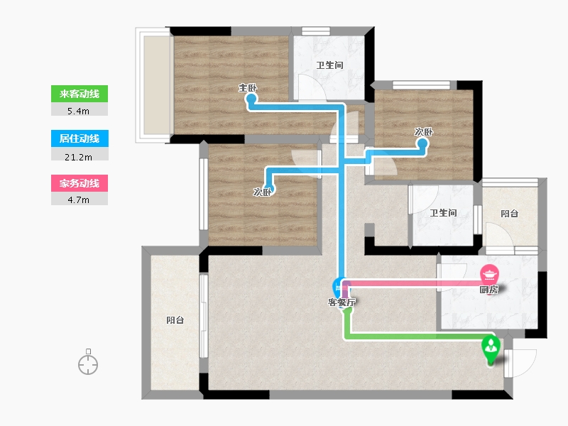 四川省-成都市-西郡英华(四期)-79.88-户型库-动静线