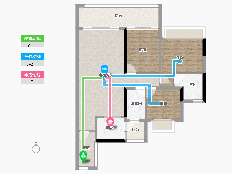 广东省-惠州市-禧临门-90.61-户型库-动静线