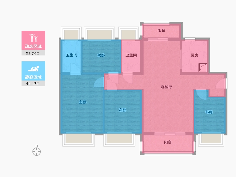 广东省-清远市-御景湾-97.00-户型库-动静分区