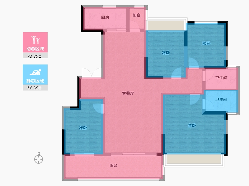 四川省-成都市-中车共享城-116.00-户型库-动静分区