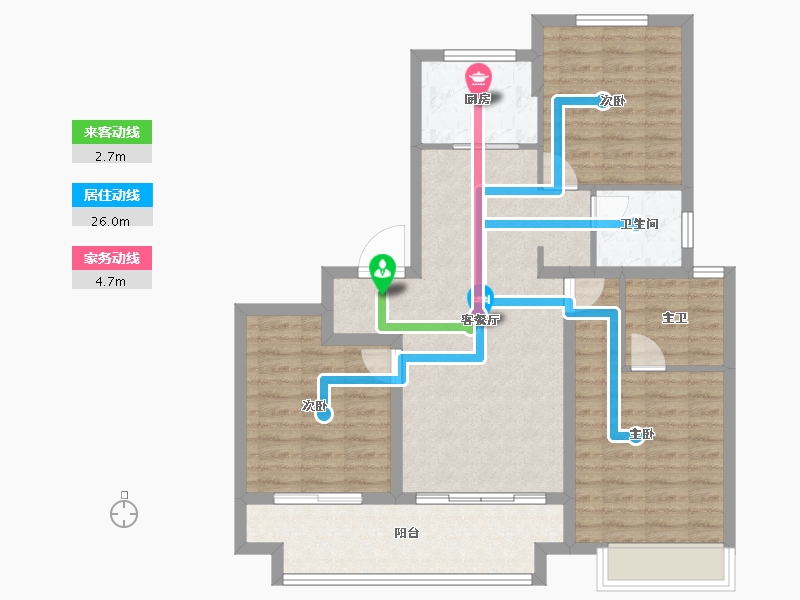 江苏省-徐州市-​东部美的城-92.01-户型库-动静线