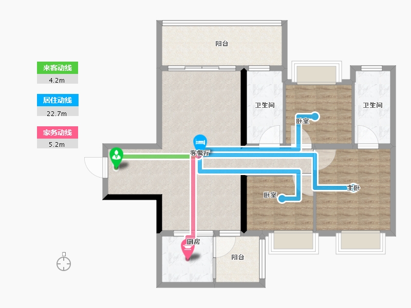 广东省-惠州市-禧临门-96.01-户型库-动静线