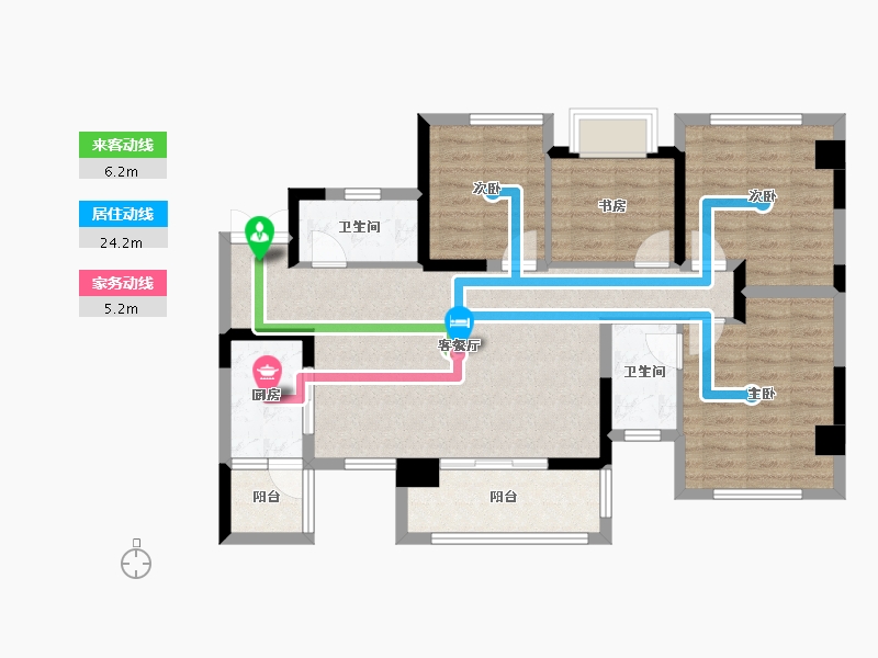 四川省-成都市-西宸春天-93.00-户型库-动静线