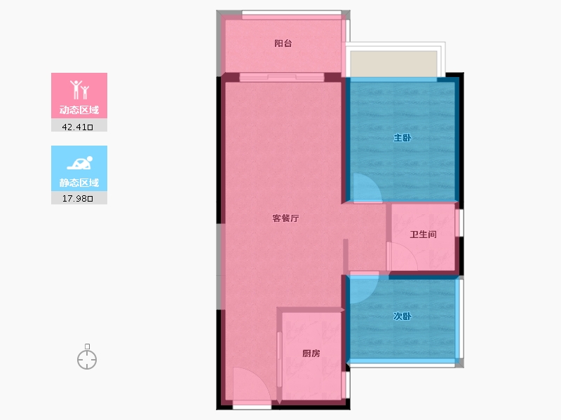 广东省-惠州市-碧桂园十里银滩维港湾-53.72-户型库-动静分区