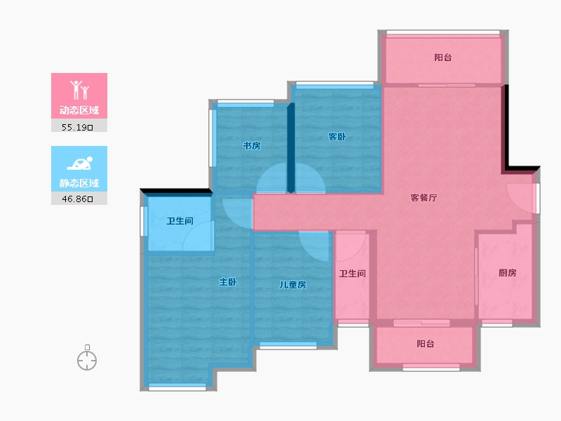 广东省-惠州市-联泰香域雅园-92.01-户型库-动静分区