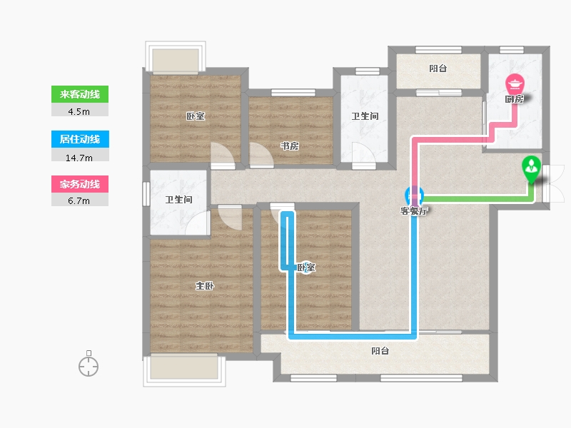 湖南省-常德市-中建公园府-123.00-户型库-动静线