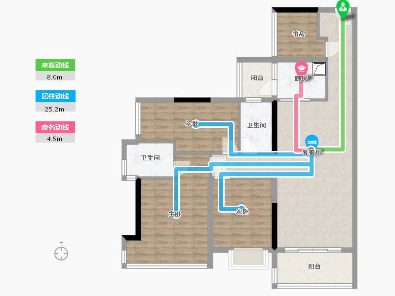 广东省-珠海市-逸俊半岛-94.11-户型库-动静线