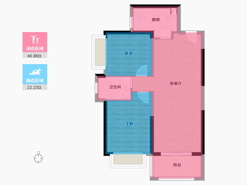 广东省-惠州市-惠阳雅居乐花园-61.48-户型库-动静分区