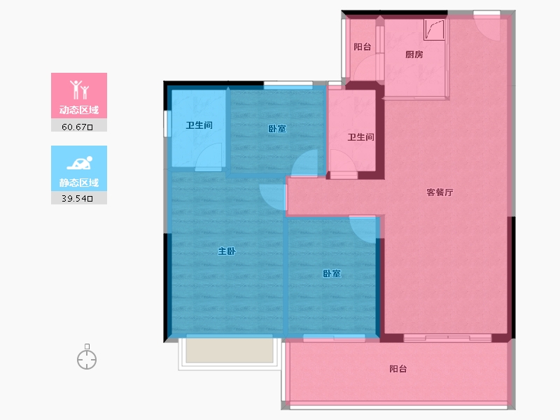 广东省-惠州市-御水龙庭-90.53-户型库-动静分区