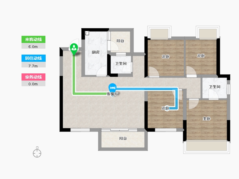 四川省-成都市-西郡英华(四期)-87.17-户型库-动静线