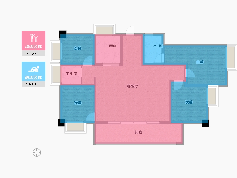 云南省-昆明市-万科公园城市-115.20-户型库-动静分区