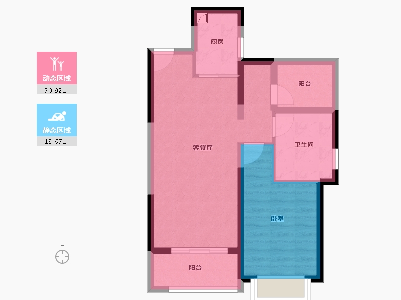 广东省-惠州市-惠阳雅居乐花园-57.00-户型库-动静分区