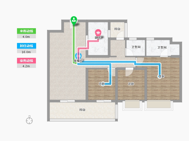 云南省-昆明市-万科公园城市-98.32-户型库-动静线