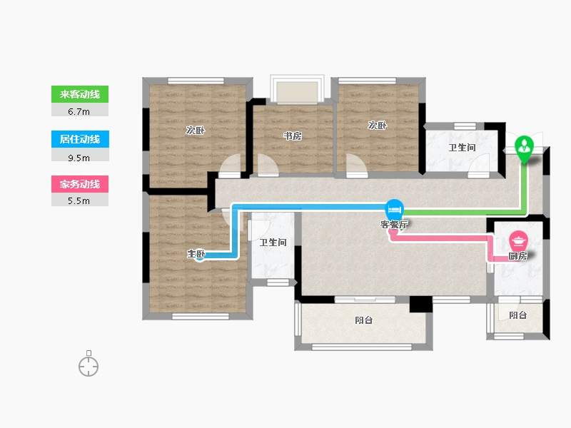 四川省-成都市-西宸春天-102.01-户型库-动静线