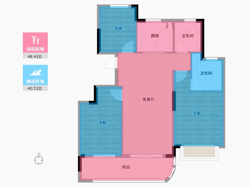 浙江省-金华市-滨江翠语华庭​-79.99-户型库-动静分区