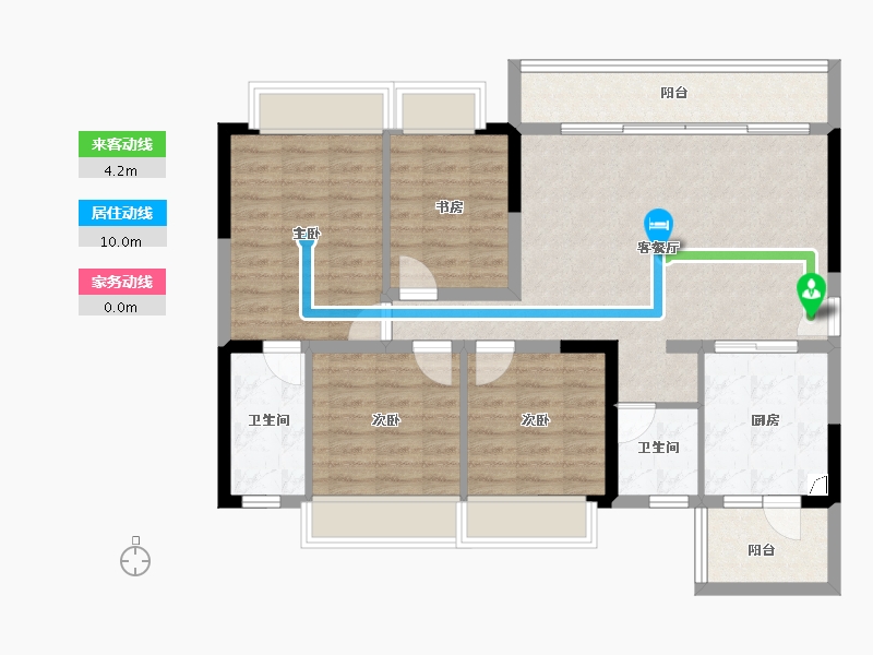 四川省-成都市-香木林宽景-98.98-户型库-动静线