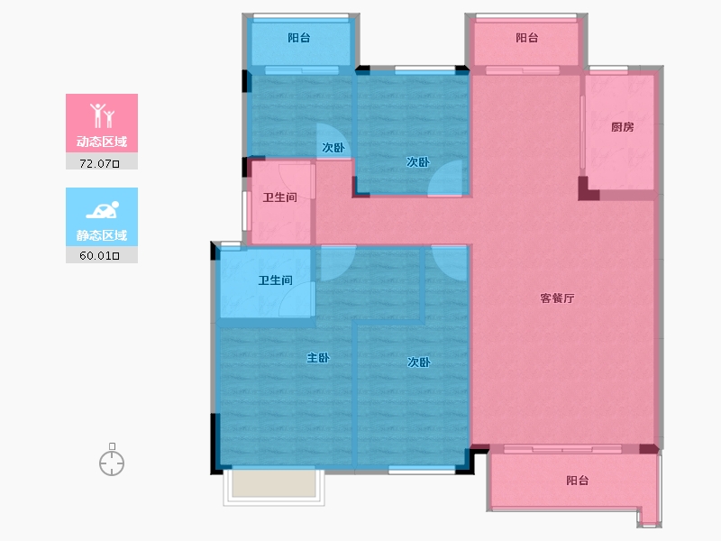 湖南省-长沙市-江山帝景-120.81-户型库-动静分区